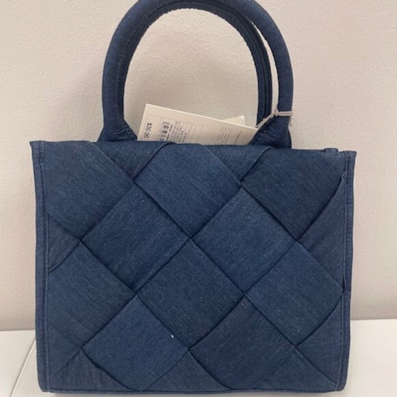 A New Day Denim Woven Handbag/Purse NWT - Picture 1 of 5